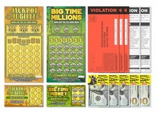 Prank Kit Bundle Fake Lottery Tickets Parking Violation Gag Set Funny