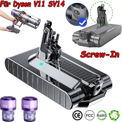 6Ah Screw In Akku Für Dyson V11 SV14 Professional Akku Absolute Complete Filters