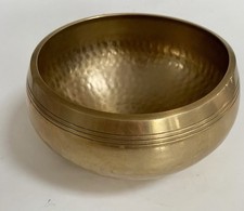 Tibetan Singing Bowl Solid Brass Hand Hammered for Yoga and Meditation