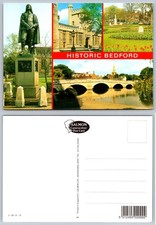 HISTORIC BEDFORD England Postcard Salmon Cameracolour John Bunyan Bridge