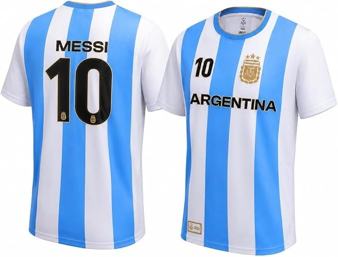 AFA Argentina Messi #10 Soccer Jersey Shirt Adult Size Woven Patch Limited