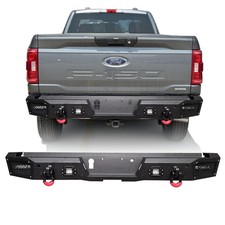 Rear Bumper Black Texture Compatible With 2021 2022 2023 2024 2025 Ford F150