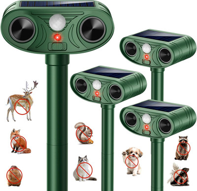 2026 Ultrasonic Solar Animal Repellent with Motion Sensor for Yard & Garden