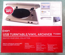ION AUDIO USB TURNTABLE VINYL ARCHIVER TTUSB05