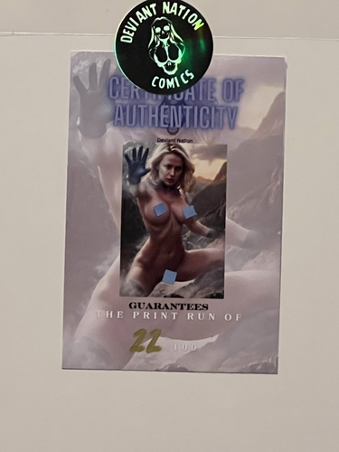 Cubierta NAUGHTY Sue Storm FF: Deviant Nation #22/100 con certificado de autenticidad (doble cubierta) - Imagen 4 de 4