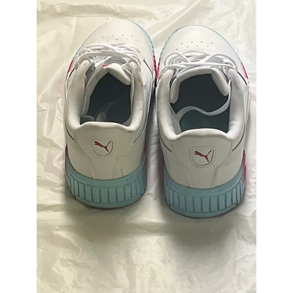 Puma Carina 2.0 Fade Jr para niños grandes blanco/rosa/azul - talla 7 - 390472-01 con caja Foto 4 de 4