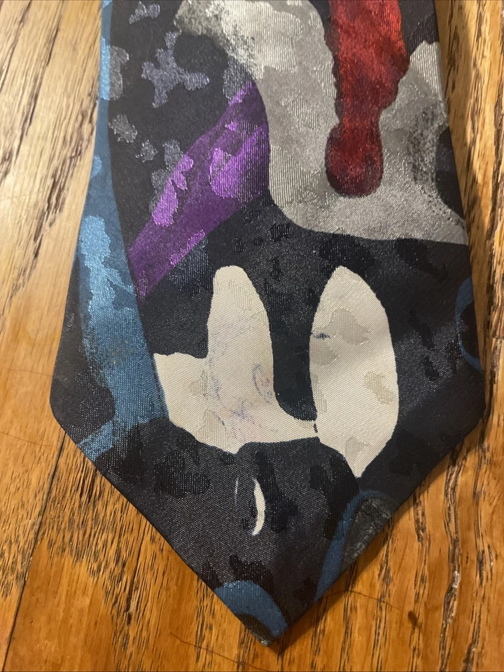Corbata abstracta vintage usada en excelente estado Elements para hombre hecha en EE. UU. Foto 3 de 4