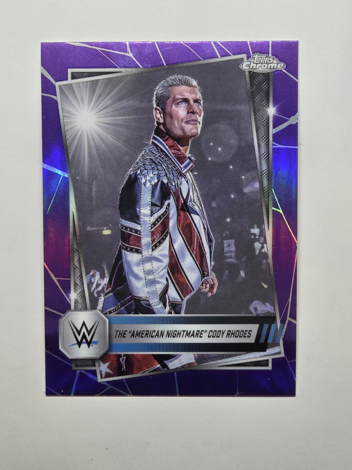 2025 Topps Chrome WWE #1 CODY RHODES Purple Refractor