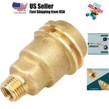 Propane Gas Fitting Adapter, QCC-1 and Female P.O.L. x 1/4'' Male Pipe Thread...