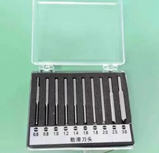 10pcs 0.6-3.0mm Anti Slip T Shaped Screwdriver Steel Blades Watch Repair Tool