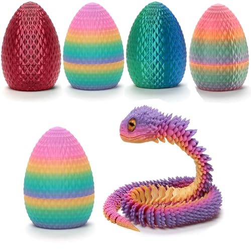 3D Printed Snake Eggs Fidget Toy, ADHD Toys, 3D Printed Animals Rainbow - Picture 2 of 2