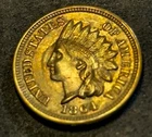 1864 Indian Head Cent 1c Semi Key Date FS-1301  Rare RPD Error High Grade UNC/BU