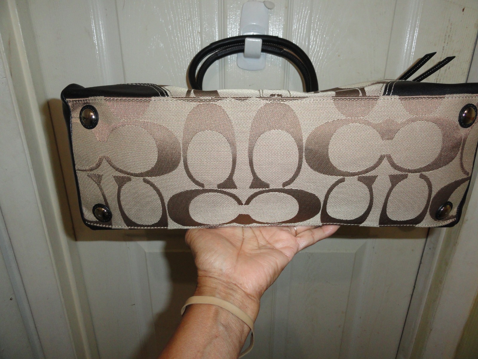 COACH HAMPTON SIGNATURE SATCHEL BAG NWT image 6