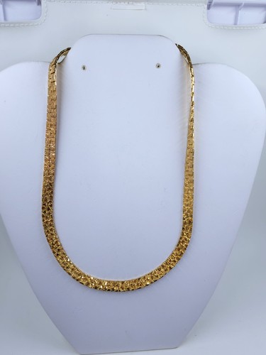 Catena moda pepita piatta 20" tono oro usata - Foto 2 di 4