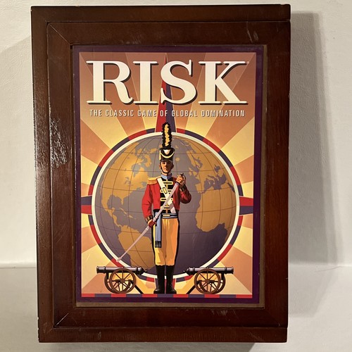 RISK Wooden Vintage Game Collection Edition Library Book Shelf Wood Box - Picture 1 of 6