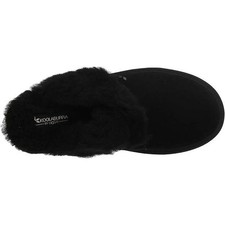 Koolaburra by UGG Milo Womens Black Suede Faux Fur Scuff Slippers Size 7