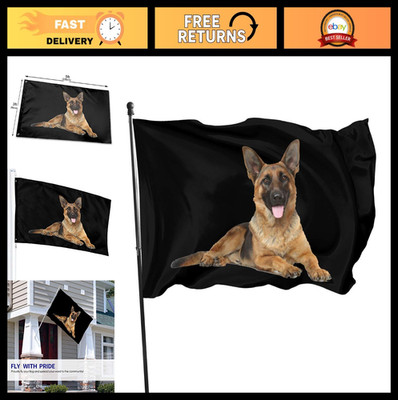 German Shepherd Outdoor Garden Flag 3x5 Ft - Durable, Weatherproof, Pet Lover De