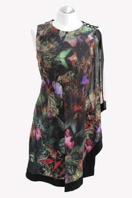 Ted Baker Damen Kleid Gr. 34 (Ted Baker 1) Mehrfarbig Shiftkleid Shirtkleid