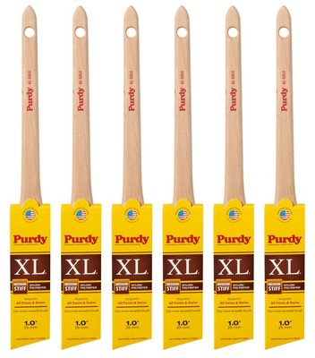 Genuine Purdy 6 Pack XL Dale Angular 1'' Paint Brushes 144080310-6PK