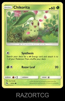 CHIKORITA 5/214 C VERLORENER DONNER POKEMON LP