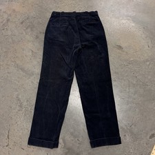 Vintage 60s-70s Black Corduroy Pants Mens Size 30x30 Faded Dark Gray Sanforized