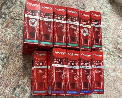 Colgate Optic White Renewal Toothpaste 3% Hydrogen P Varieties (LOT OF 32)