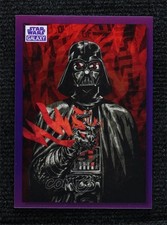 2022 Chrome Star Wars Galaxy Purple Refractor 4/25 Darth Vader Lack of Faith 1j8