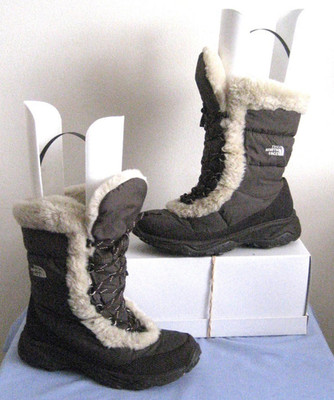 The North Face Nuptse Down Heatseeker Fur II 2 Boots, Size Girls 5/Women's 6.5