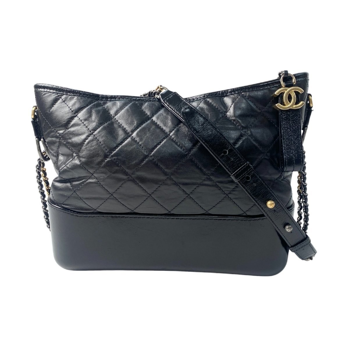 CHANEL Ladies A93824 Gabrielle de Hobo Shoulder Bag Black