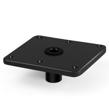 Boat Seat Pedestal Base 7x7 Aluminum Black Mounting Plate 3/4" Pin Post Socket