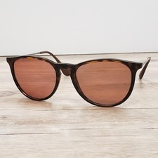 Ray-Ban Erika Sunglasses Womens Brown Round Tortoise Italy RB 4171 865/13 3N