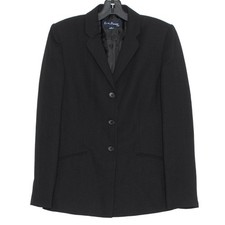 NWT Evan Picone Blazer Classic Professional Minimalist Button Up Stripe Black 6