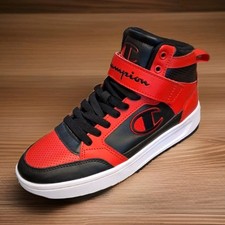 Champion Drome 19 HI Mens Leather Basketball Sneakers Size 7.5M Scarlett/Blk New
