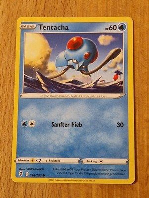 Pokemon Karte - Tentacha - 2021 Drachenwandel Evolving Skies 26/203 - Near Mint