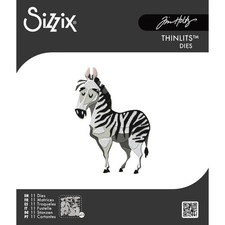 Tim Holtz "MINI Winifred, Colorize" Zebra Sizzix Thinlits Cutting Dies 2026