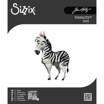 Tim Holtz ''MINI Winifred, Colorize'' Zebra Sizzix Thinlits Cutting Dies 2026