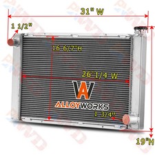 31 X 19 Universal 3 Row Aluminum Radiator Fits Chevy Gm Sbc Heavy Duty