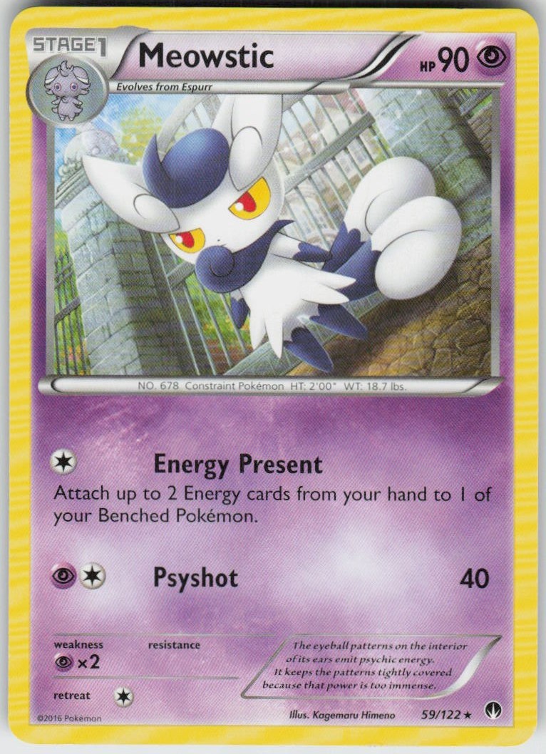 Meowstic 59/122 Rare BREAKpoint Near Mint
