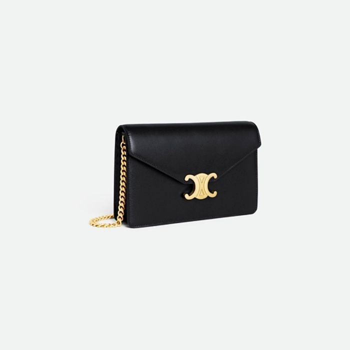 Celine Margo Chain Wallet Shiny Calf Black 10L033DPV38NO 75481765 [U] image 7