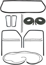 1960-63 Chevy GMC Pickup Truck; Weatherstrip Set with Metal Framed Door Glass;