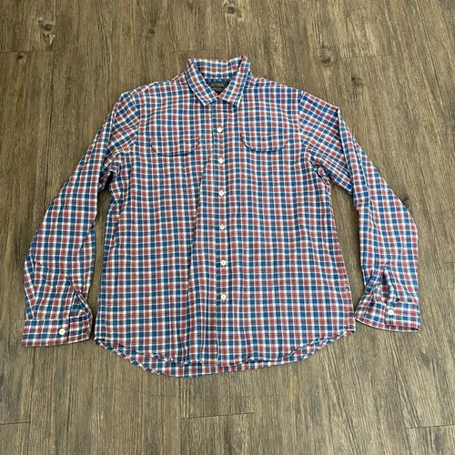 Polo Country Ralph Lauren Shirt Multi Plaid Dobby Workshirt Western Mens Large L