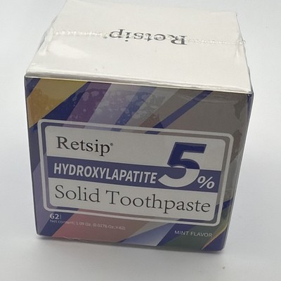 Retsip Toothpaste Tablets - 5% Nano Hydroxyapatite, 62 piece NEW SEALED