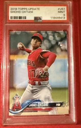 2018 Topps Update Series Shohei Ohtani Rookie Card #US1 - PSA 9 - Angels Dodgers