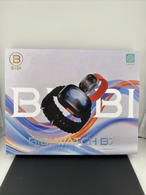 BIBI B7 Smart Watch Gift Set 7 Straps Bluetooth NFC Heart Rate NEW IN BOX