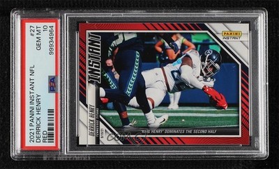 2021 Panini Instant NFL Red 53/99 Derrick Henry #27 PSA 10 GEM MT 1t5
