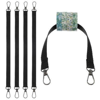 4 Pack Electrical Tape Holders, Tool Belt Accessories, Black Polyester Tape H...