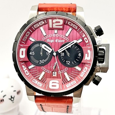 時計 Angel Clover Double Play Chronograph Angel clover watch Chronograph Multi color index Black Men's