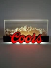 Vtg 1987 COORS light Up Beer Sign. Nice Condition. Works. Hang Or Table Light.