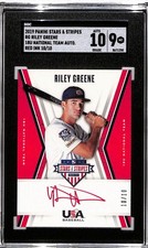 2019 Stars & Stripes #RG Riley Greene 18U National Red Ink 10/10 SGC 9/10 Auto
