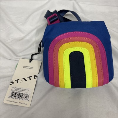 State Bags Lorimer Kids Fanny Pack  Polycanvas Rainbow